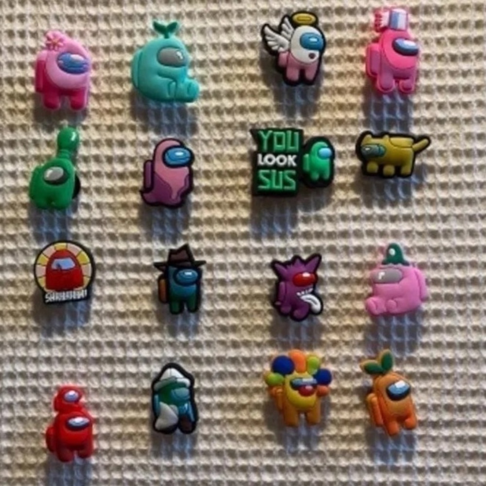 16 Piece Among Us Shoe Charms for Crocs